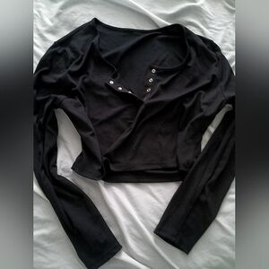 Black Long Sleeve Women's Top